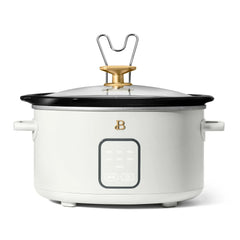 Beautiful 4Qt Slow Cooker with Touch-Activated Display, White Icing by Drew Barrymore - USA MEGA SHOP