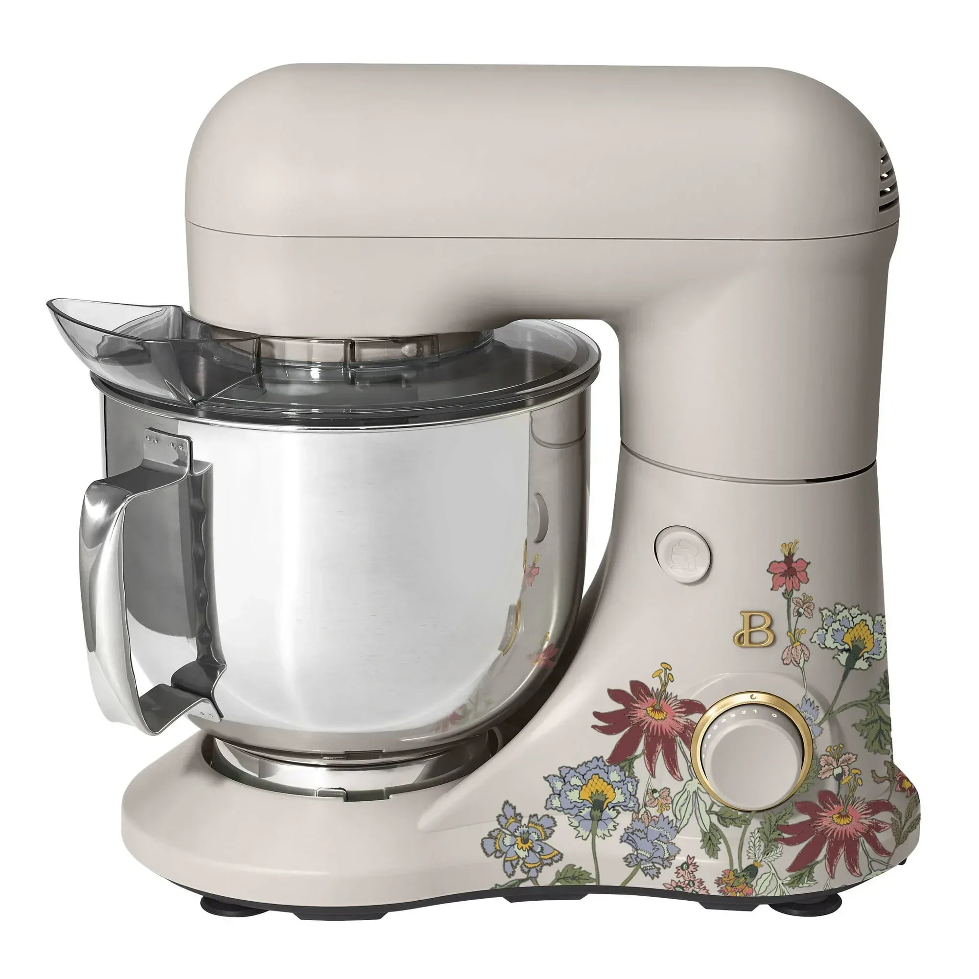 Beautiful 5.3 Qt Stand Mixer, Black Sesame with Flat Beater, Dough Hook, Balloon Whisk