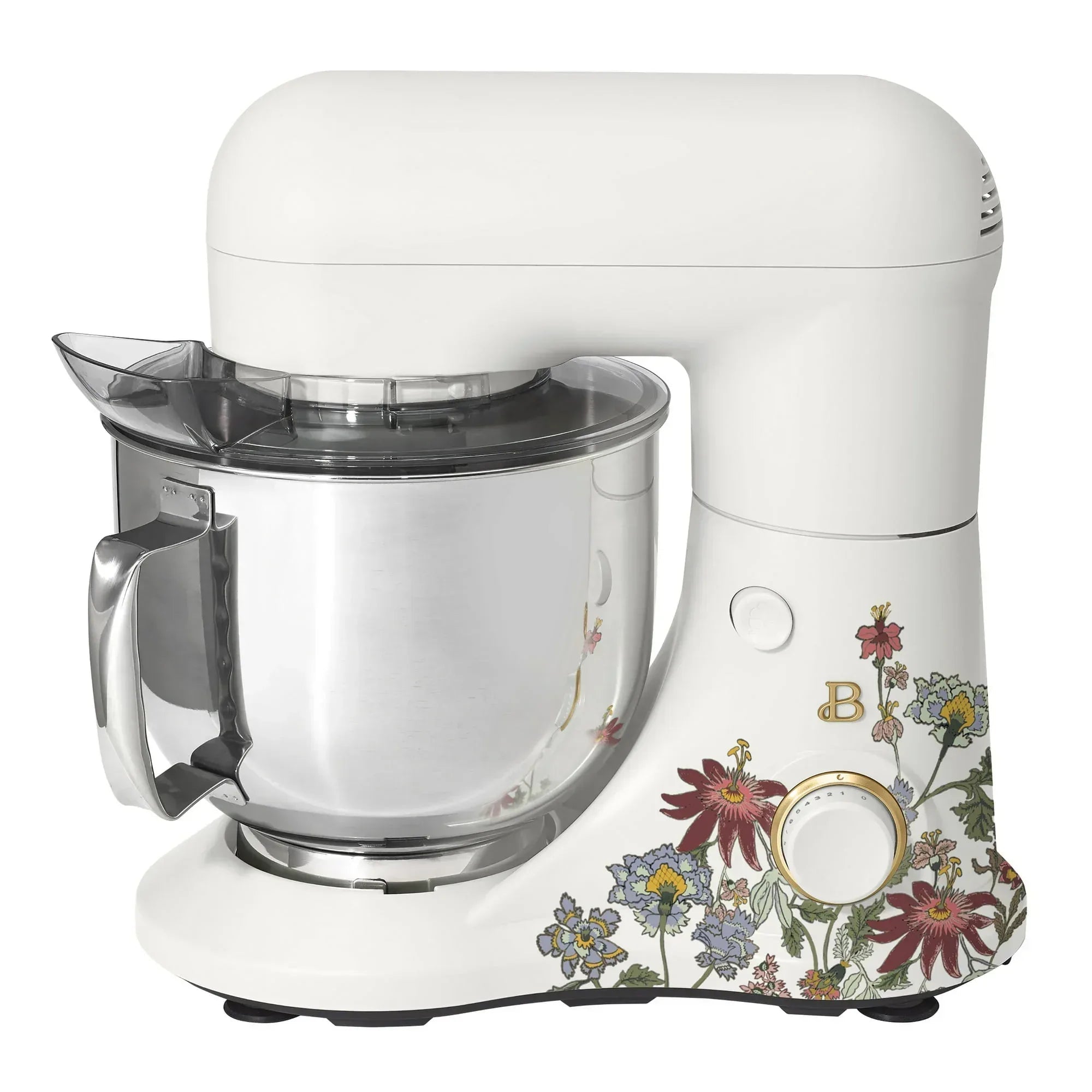 Beautiful 5.3 Qt Stand Mixer, Black Sesame with Flat Beater, Dough Hook, Balloon Whisk