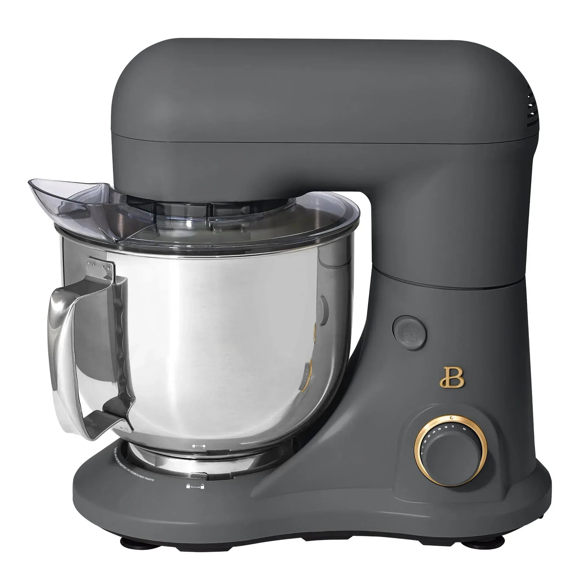 Beautiful 5.3 Qt Stand Mixer, Black Sesame with Flat Beater, Dough Hook, Balloon Whisk