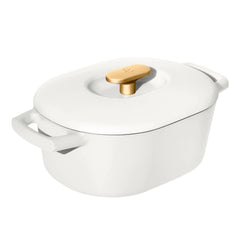 Beautiful 6 Quart Enamel Dutch Oven, Black Sesame by Drew Barrymore