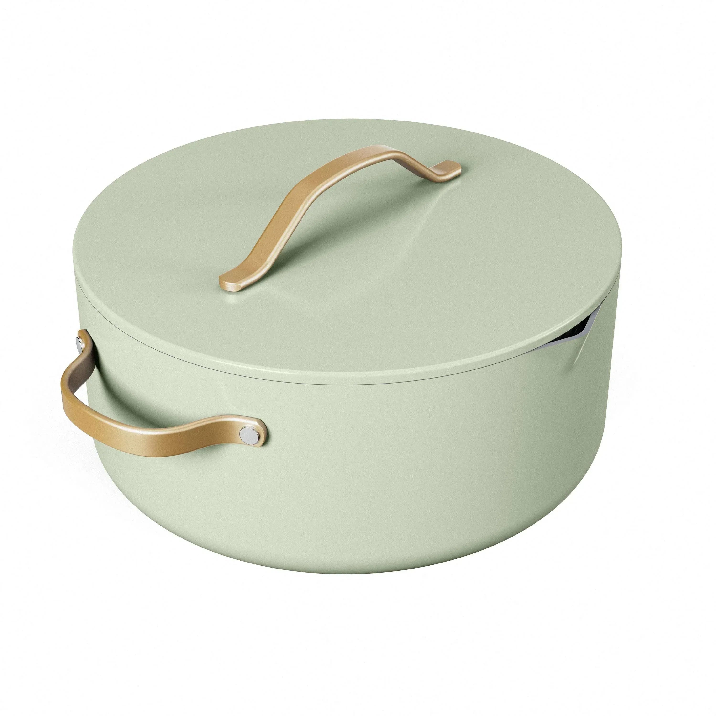 Beautiful 8 Quart Ceramic Non-Stick Stock Pot with Strainer Lid, Black Sesame by Drew Barrymore