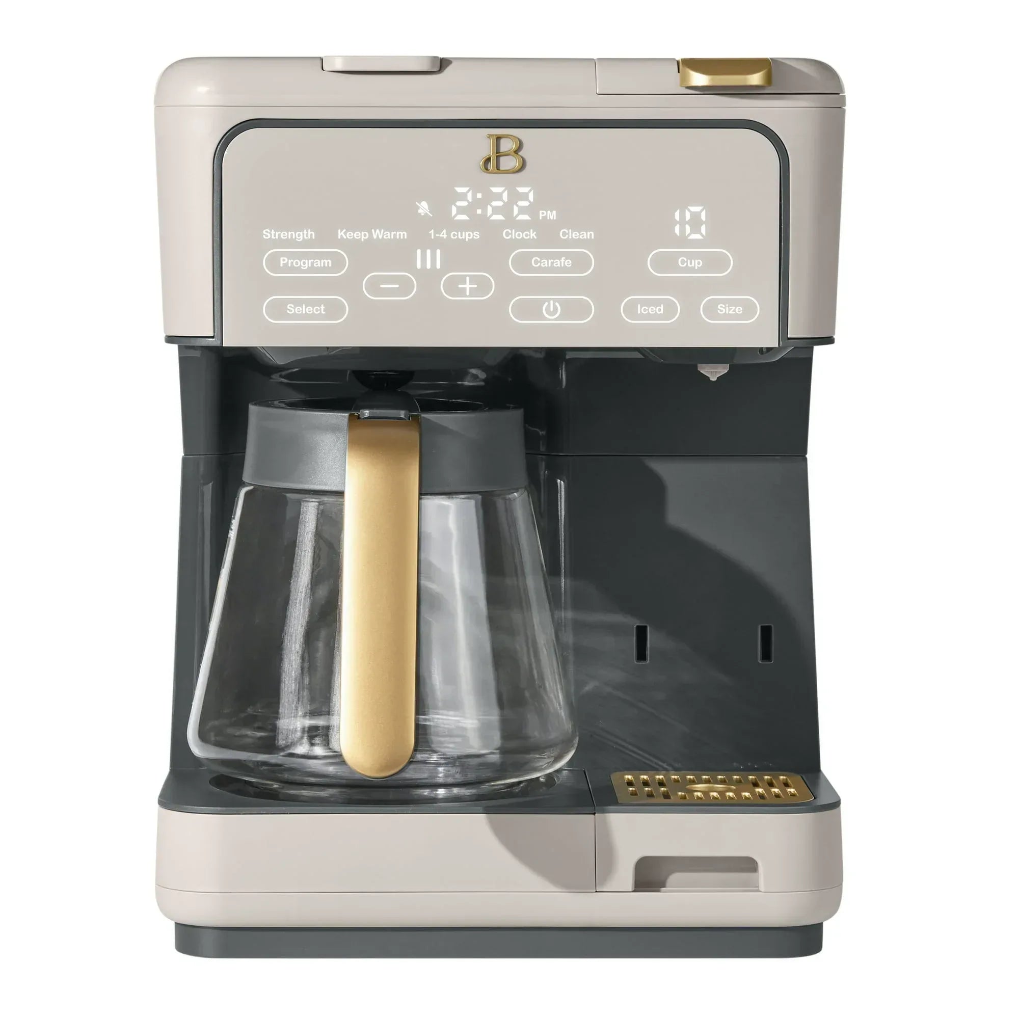 Beautiful Multi-Brew 12-Cup Programmable Drip & Single-Serve Coffee Maker, White Icing by Drew Barrymore