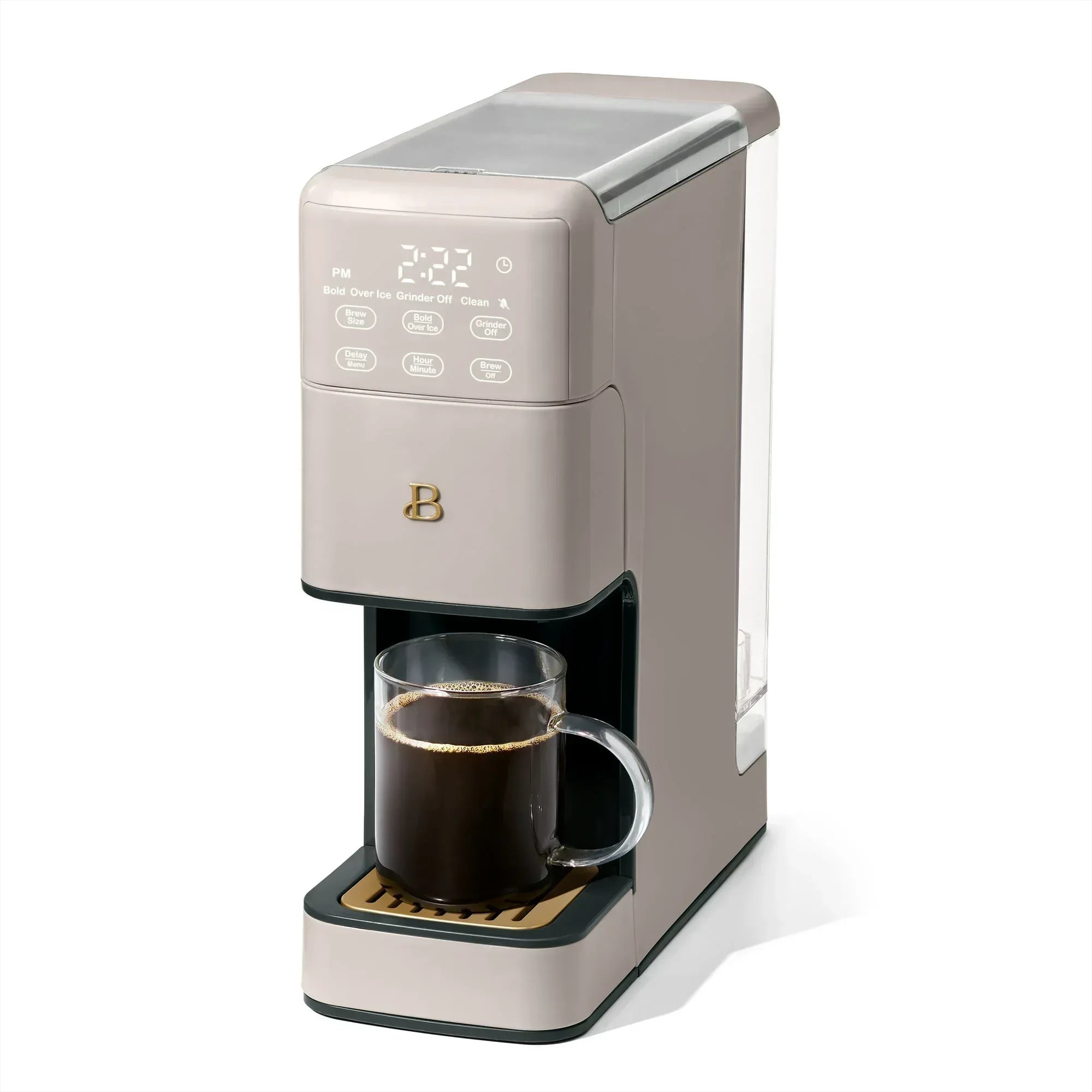 Beautiful Perfect Grind™ Programmable Single Serve Coffee Maker, White Icing by Drew Barrymore