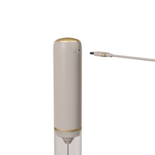 Taupe rechargeable milk frother with USB charging cable