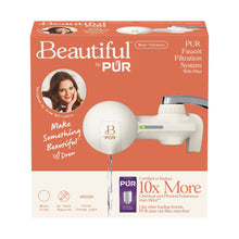 Beautiful by PUR faucet filtration system in retail packaging