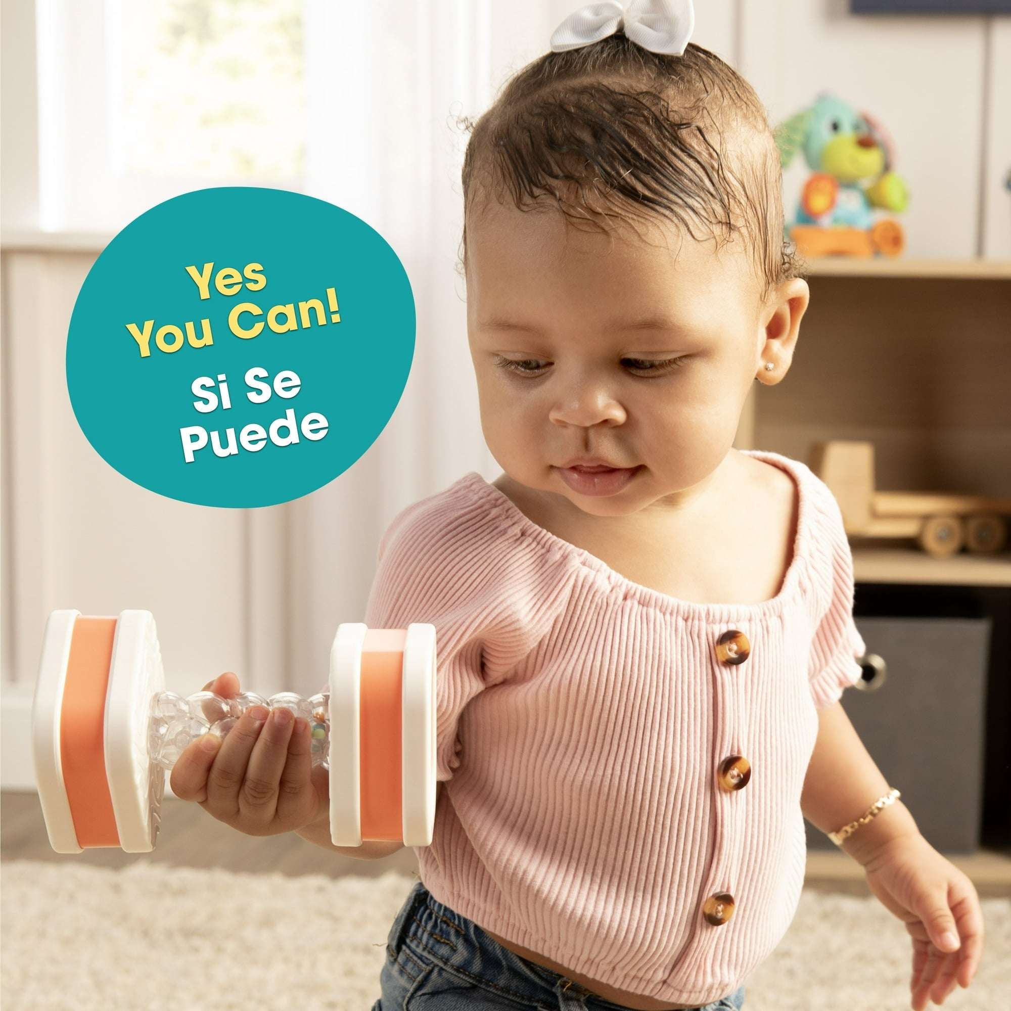 Bebe Fuerte Twist & Shake Dumbbell – Baby Toy for Infants 0 Months+