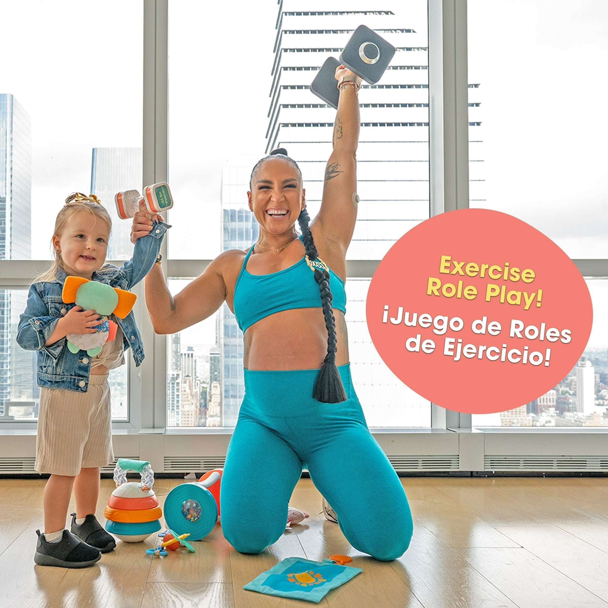 Bebe Fuerte Twist & Shake Dumbbell – Baby Toy for Infants 0 Months+