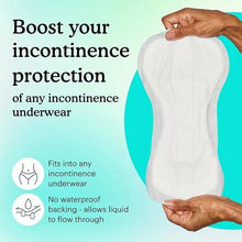 Hand-held ultra long incontinence booster pad, white absorbent insert for underwear