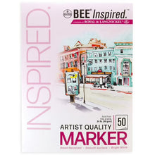 Bee Inspired artist quality marker paper pad, 9x12 size, 50 sheets, bright white