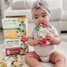 Beech-Nut fruit & yogurt baby food pouch pack, green-labeled pouches