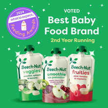 Beech-Nut baby food pouches with Best Baby Food Brand award badge
