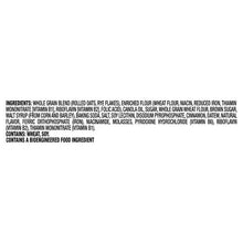 Ingredients list panel on BelVita Crunchy cinnamon brown sugar biscuits box