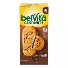 BelVita breakfast sandwich box with dark chocolate creme biscuits