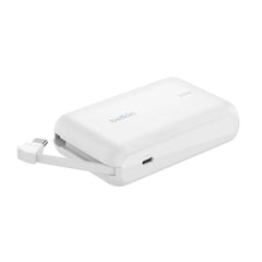 Belkin Travel Bundle – 10K Power Bank with Integrated USB-C Cable, 30W USB-C Wall Charger, USB-C/C Cable & Travel Pouch