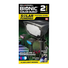 Bell + Howell Bionic Color Burst solar LED landscape light, 4-pack blister package