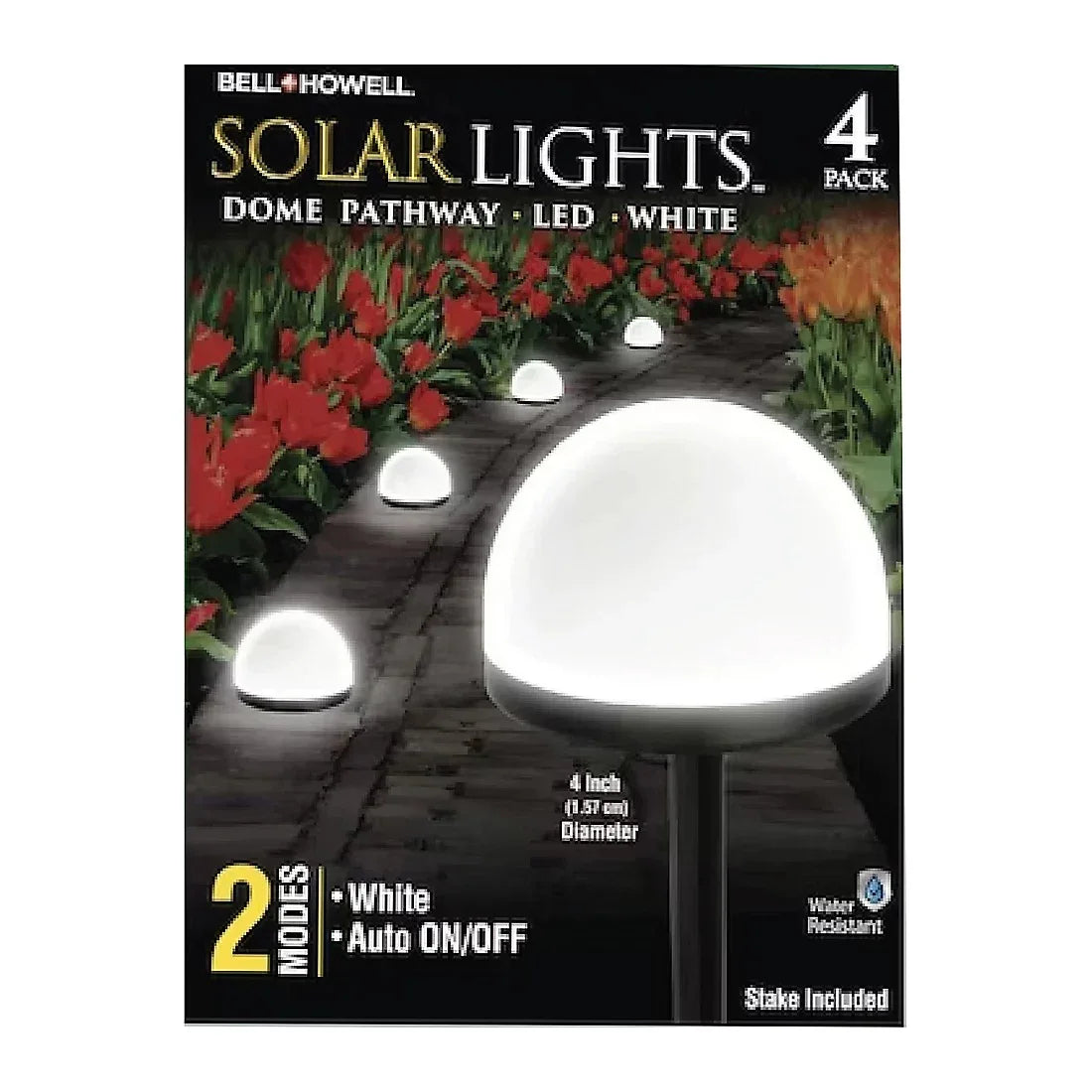 Bell + Howell Solar Dome Pathway Lights, 2x4 pk. (8 Total)