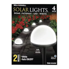 Bell + Howell Solar Dome Pathway Lights, 2x4 pk. (8 Total)