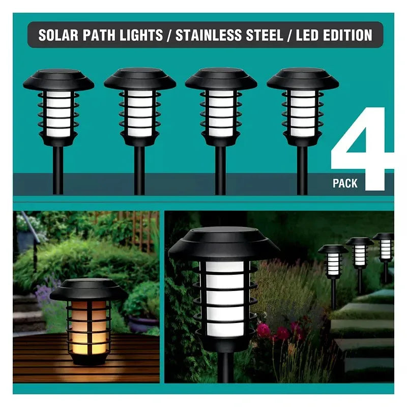 Bell + Howell Solar Pathway Lights, 4 pk. - Stainless Steel