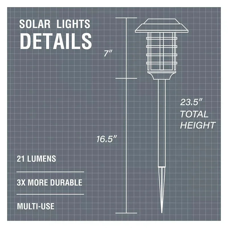 Bell + Howell Solar Pathway Lights, 4 pk. - Stainless Steel