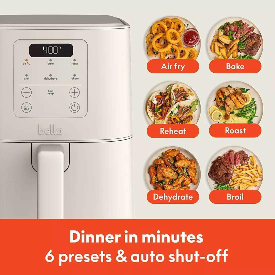 Bella 4-Qt. Slim Air Fryer