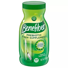 Benefiber prebiotic fiber supplement bottle, green with scoop on front