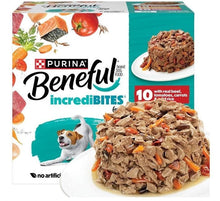 Beneful Purina IncrediBites wet dog food variety pack, front pouch with meat mix