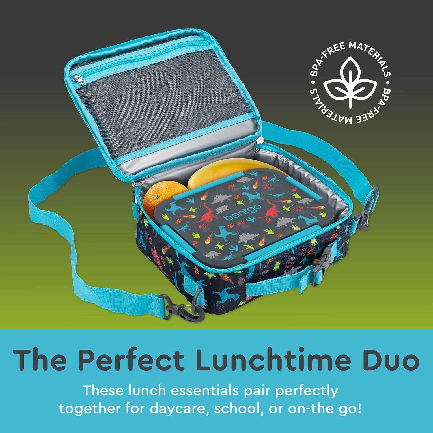 Bentgo 2-Piece Kids Snap & Go Lunch Set: Leak-Proof Lunch Box & Deluxe Insulated Lunch Bag - USA MEGA SHOP