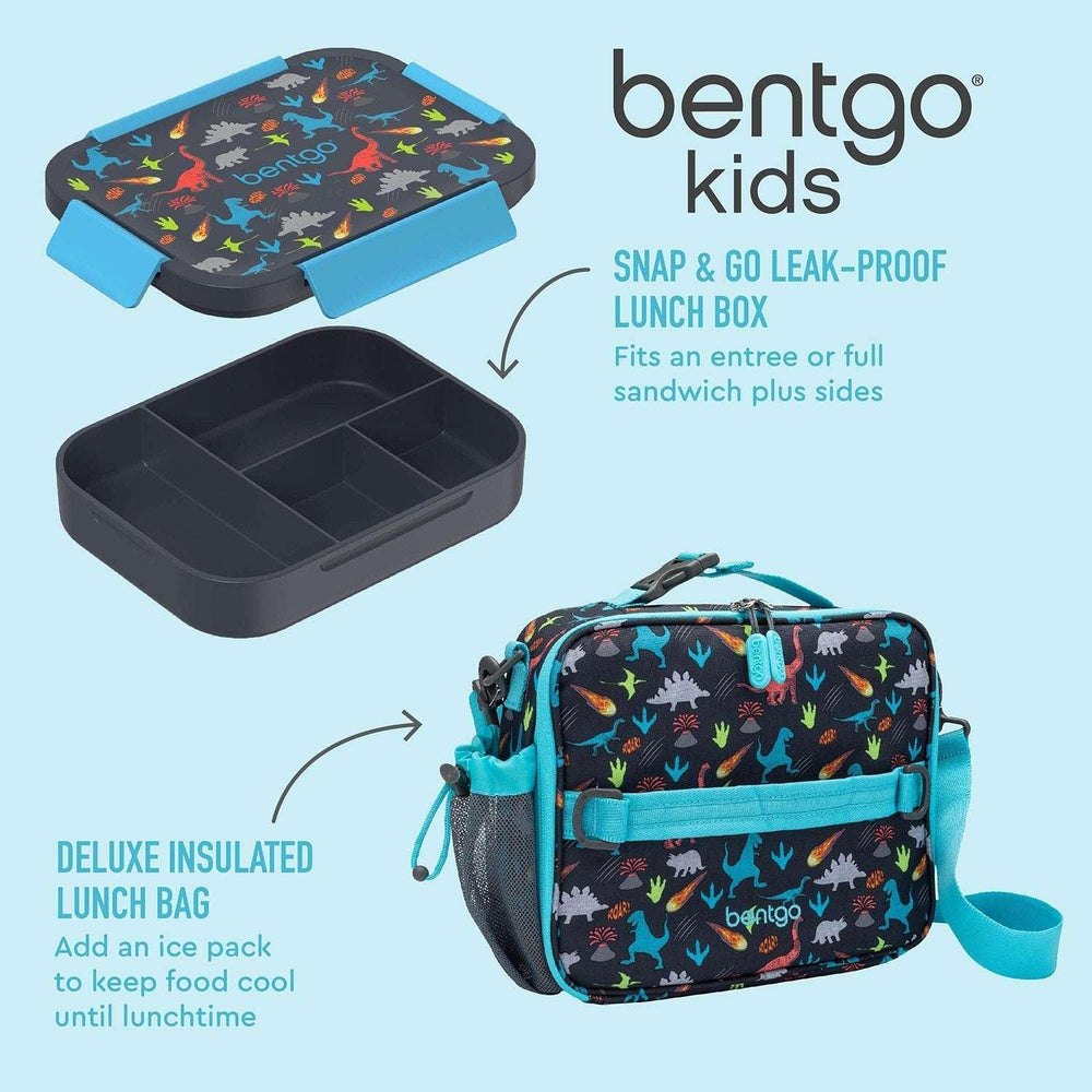 Bentgo 2-Piece Kids Snap & Go Lunch Set: Leak-Proof Lunch Box & Deluxe Insulated Lunch Bag - USA MEGA SHOP