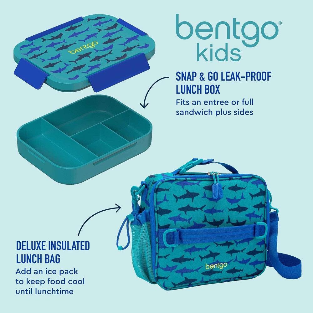 Bentgo 2-Piece Kids Snap & Go Lunch Set: Leak-Proof Lunch Box & Deluxe Insulated Lunch Bag - USA MEGA SHOP