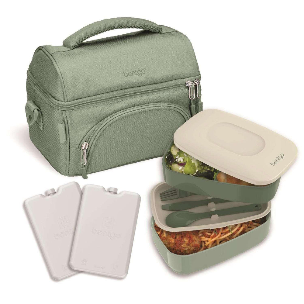 Bentgo 4-Piece Deluxe Set With Insulated Lunch Bag, Ice Packs & Bento Classic - USA MEGA SHOP