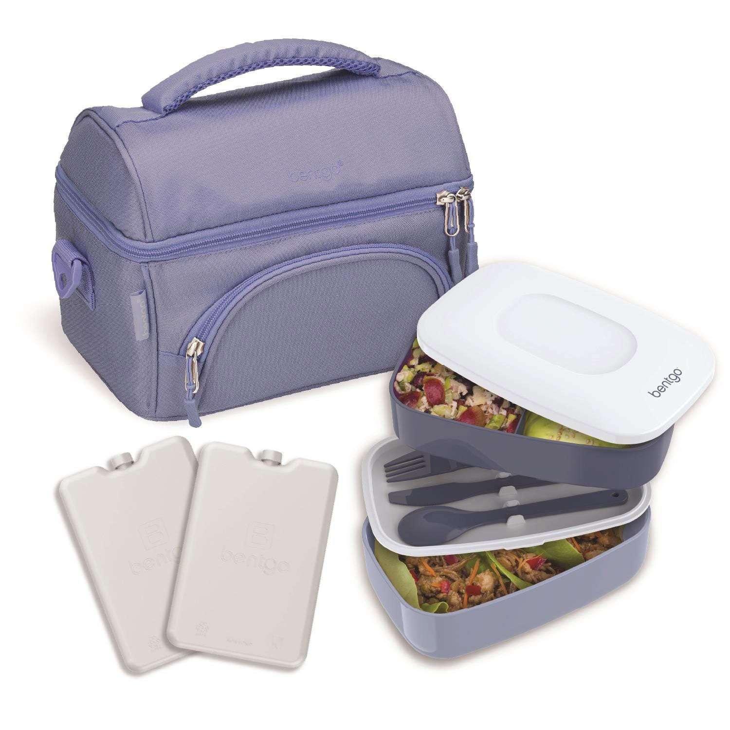 Bentgo 4-Piece Deluxe Set With Insulated Lunch Bag, Ice Packs & Bento Classic