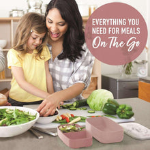 Bentgo pink bento lunch set with containers and insulated bag for meal prep
