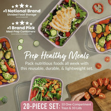Pink 1-compartment meal prep container with lid, filled with salad and protein
