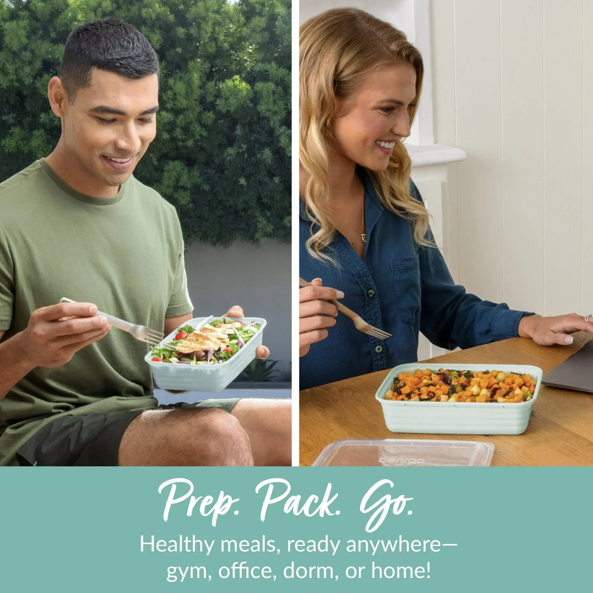 Bentgo Prep - 20-Piece 1-Compartment Reusable Meal Prep Containers with Lids, PFAS & BPA Free Materials, Durable, Microwave, Freezer, & Dishwasher Safe To Go Food Storage