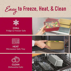 Bentgo Prep 30-Piece Deep-Dish Food Storage Set, Holiday Glitter Collection - USA MEGA SHOP