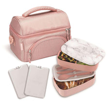 Bentgo 4-piece insulated lunch set: pink lunch bag, bento boxes, ice packs