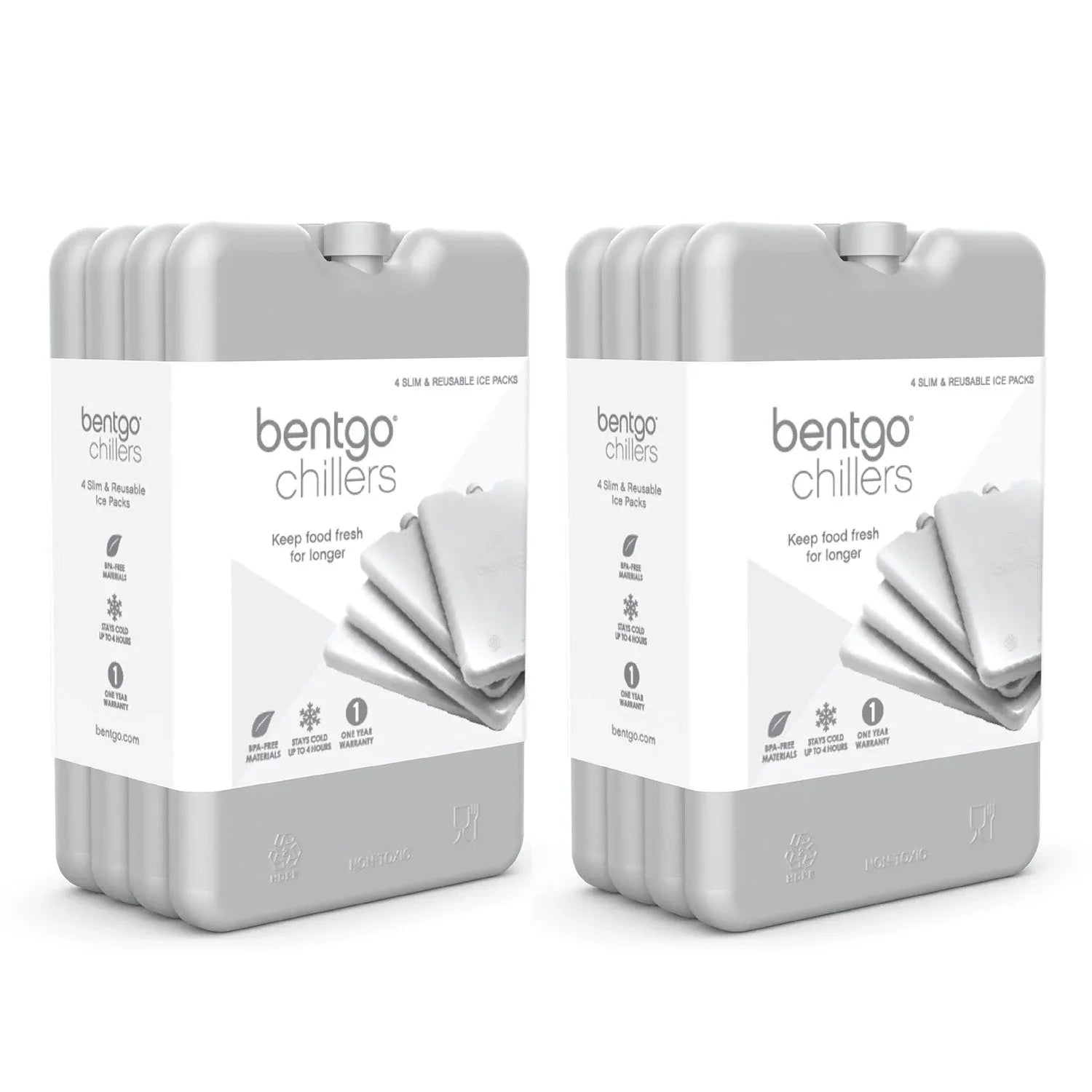 Bentgo Chillers Reusable Ice Packs, 8-Pack, Gray - USA MEGA SHOP