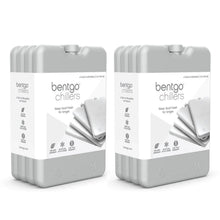Reusable gray ice packs, Bentgo Chillers, 8-pack