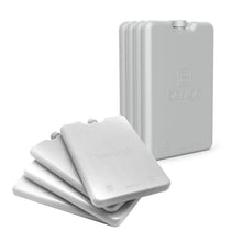 Stacked gray reusable ice packs with Bentgo Chillers branding