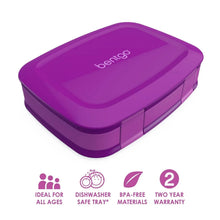 Bentgo Fresh leak-proof 4-compartment lunch box, purple, closed