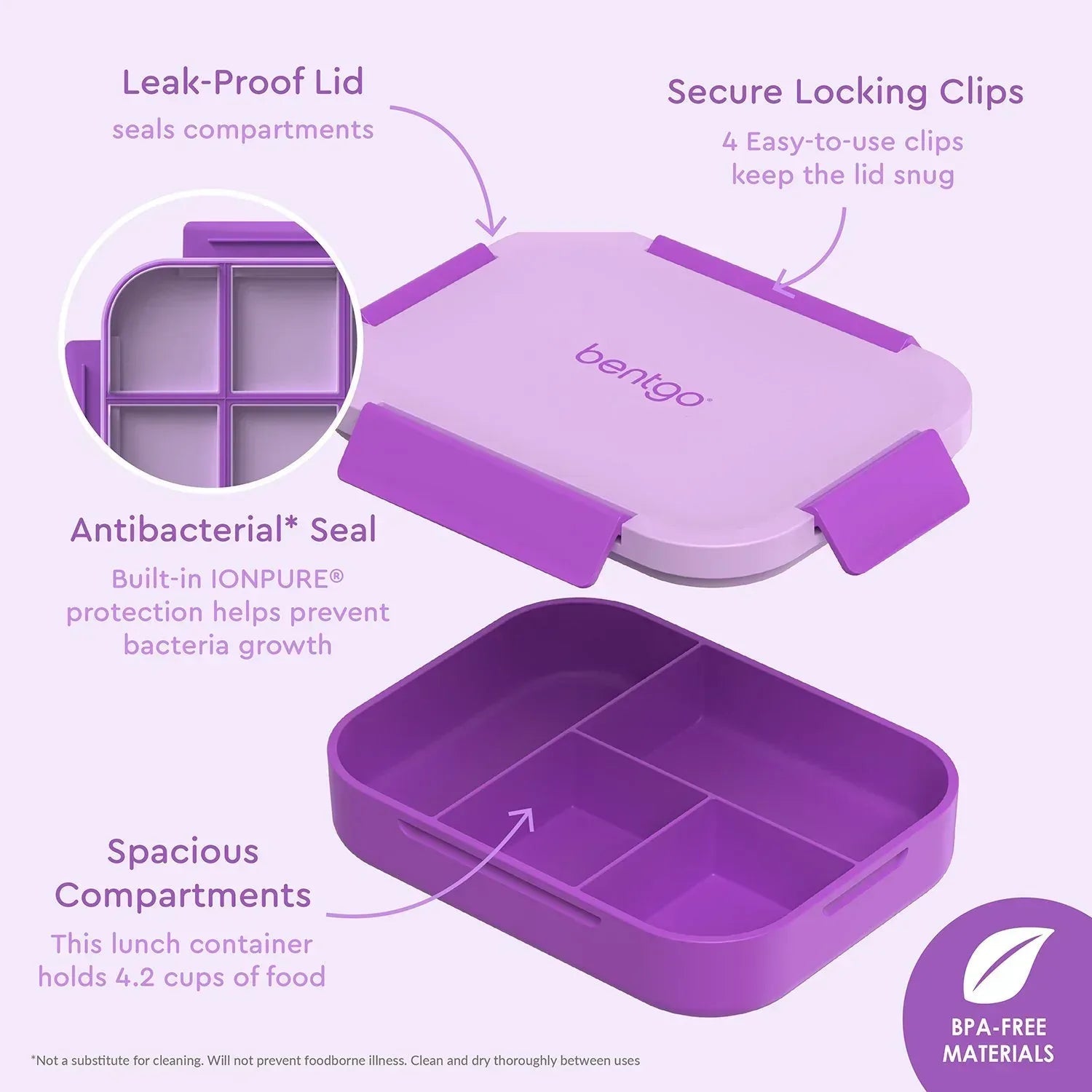 Bentgo Kids 2-Pack Snap & Go Leak-Proof Lunch Box