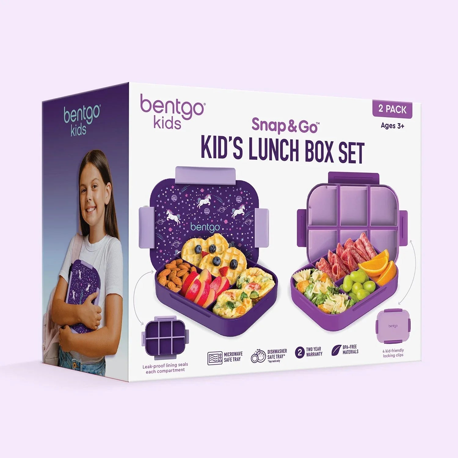 Bentgo Kids 2-Pack Snap & Go Leak-Proof Lunch Box - USA MEGA SHOP