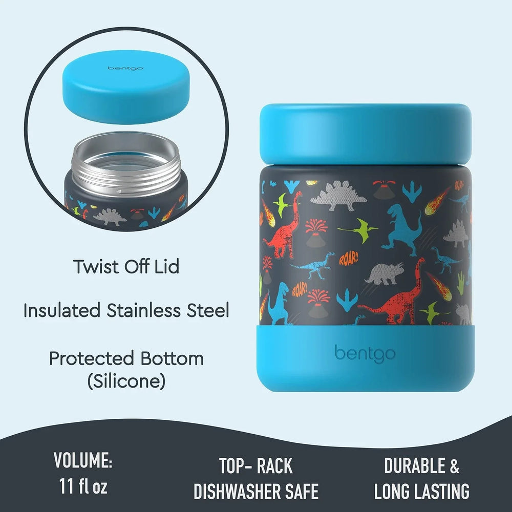 Bentgo Kids 2-Pack Stainless Steel Food Jar, Assorted Designs - USA MEGA SHOP