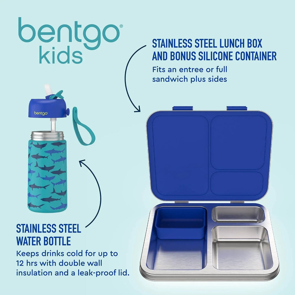 Bentgo Kids 2-Pack Stainless Steel Lunch Box & Water Bottle Set - USA MEGA SHOP