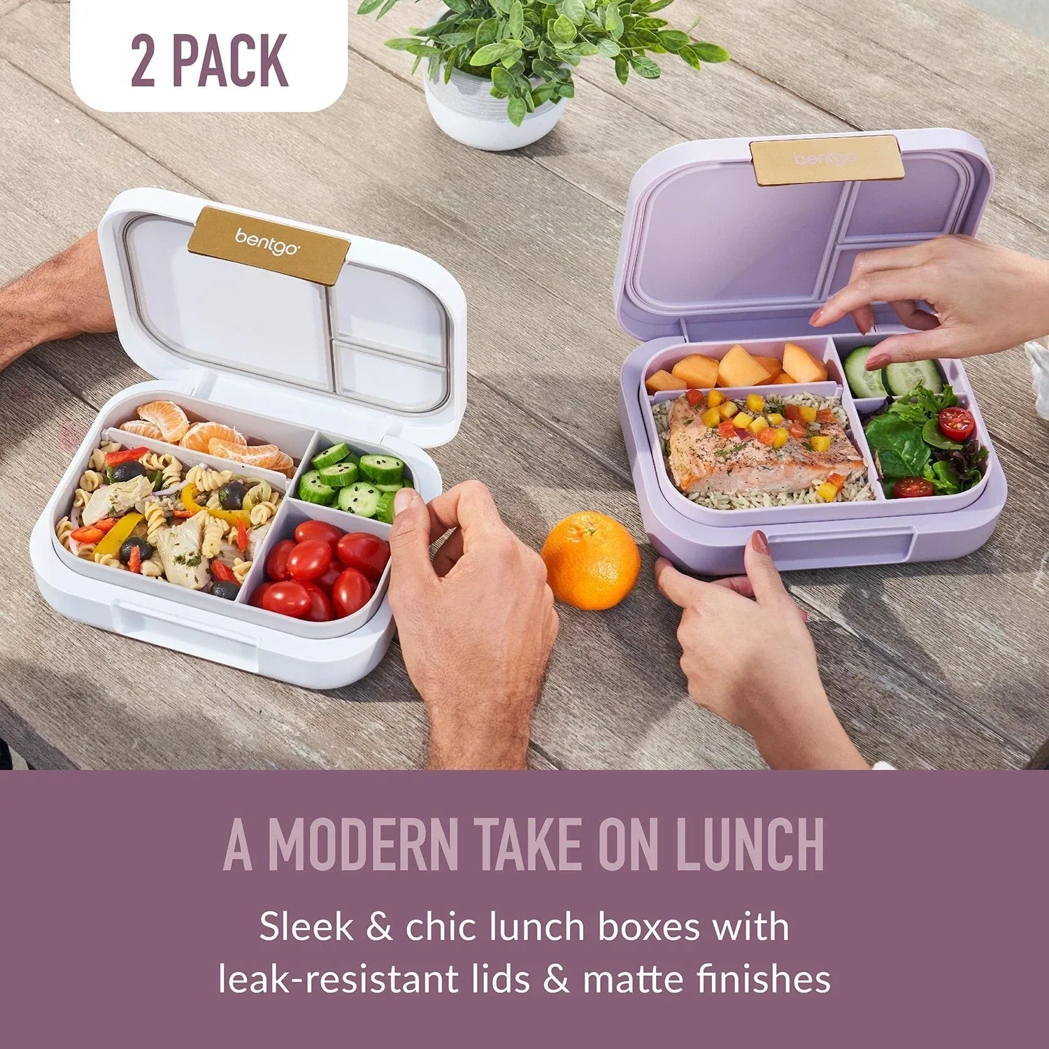Bentgo Modern Leak-Resistant Lunch Box Set, 2 Pack - USA MEGA SHOP