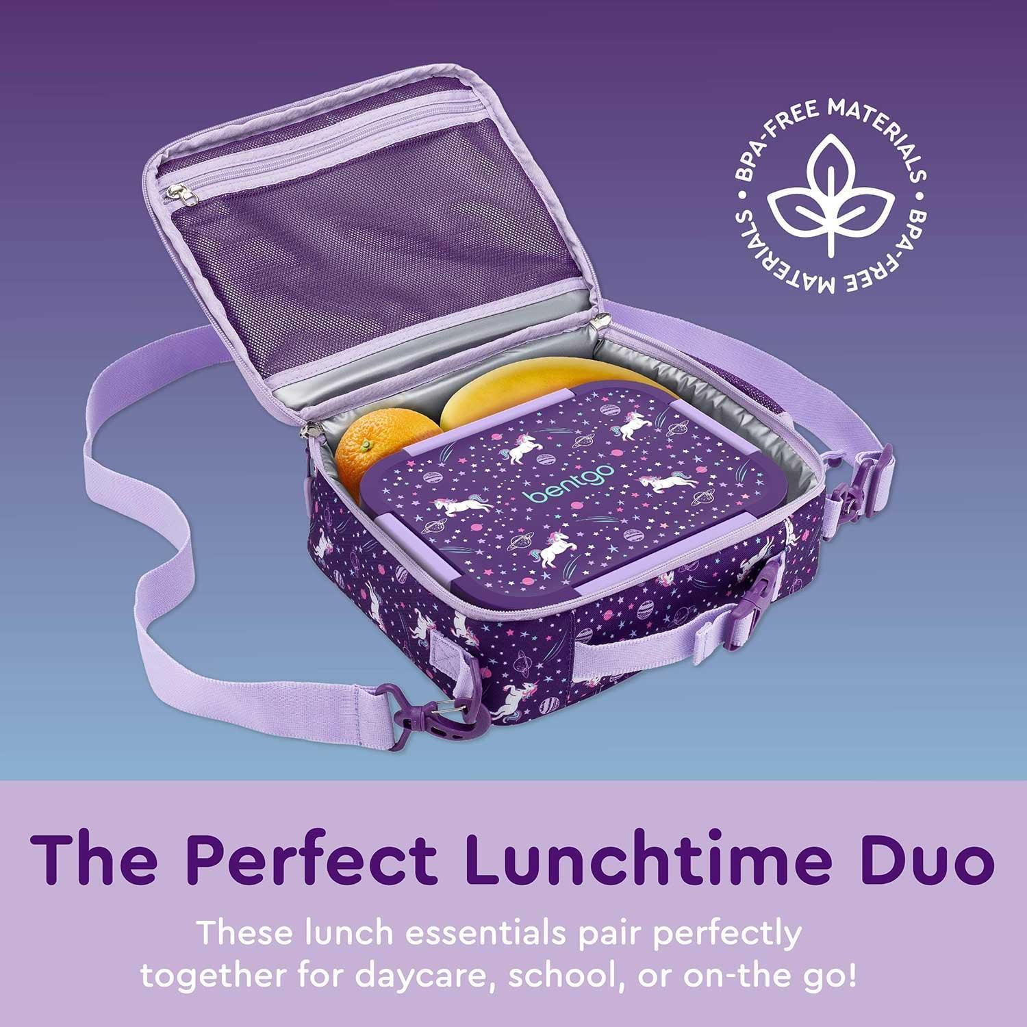 Bentgo 2-Piece Kids Snap & Go Lunch Set: Leak-Proof Lunch Box & Deluxe Insulated Lunch Bag