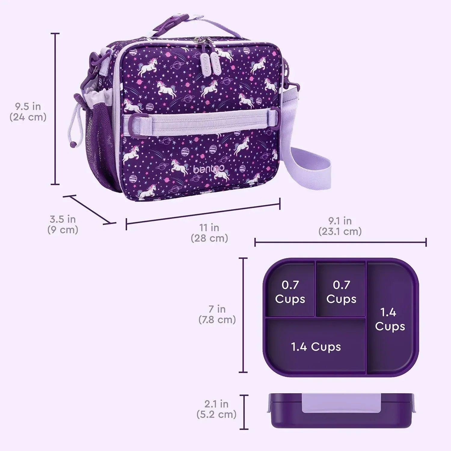 Bentgo 2-Piece Kids Snap & Go Lunch Set: Leak-Proof Lunch Box & Deluxe Insulated Lunch Bag