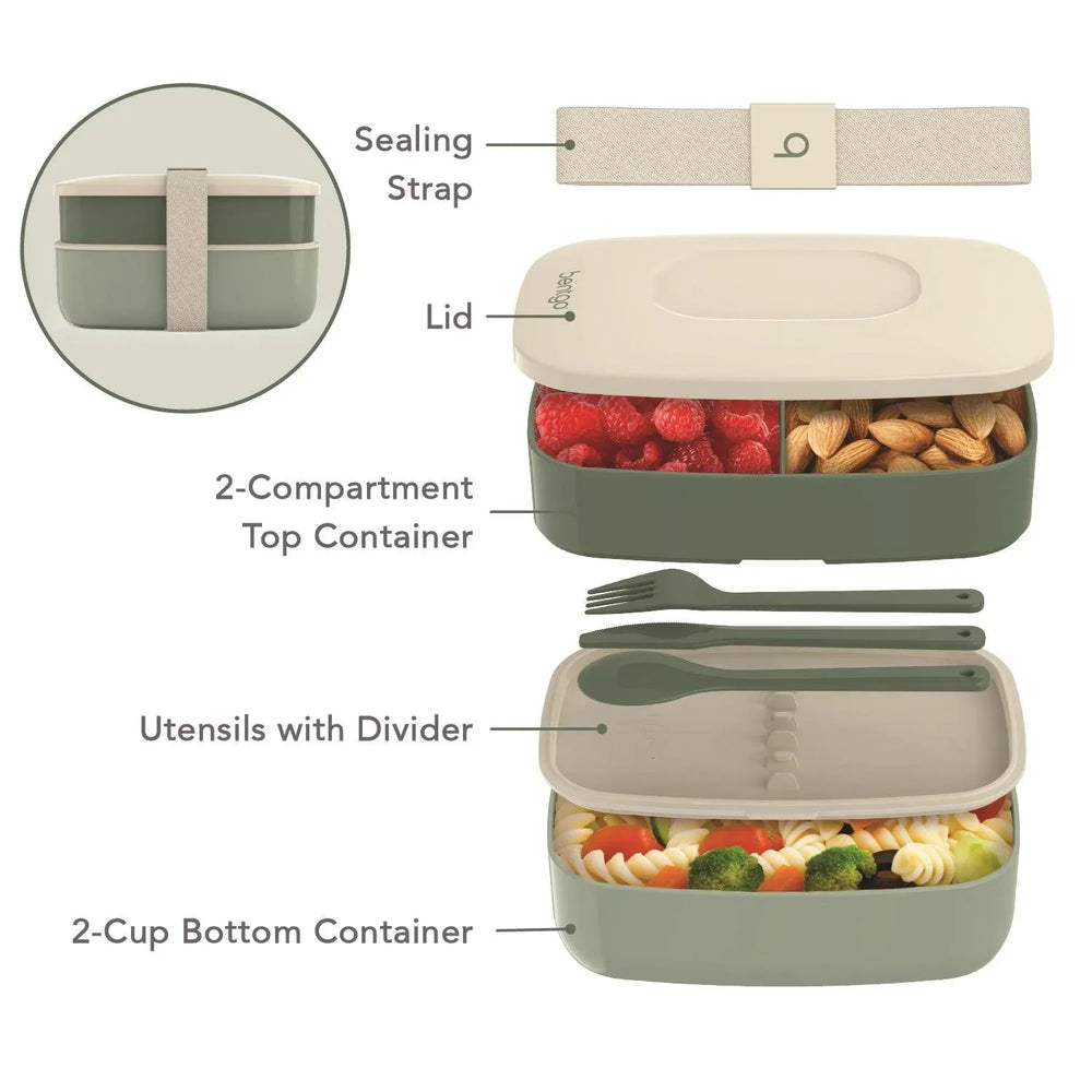 Bentgo 4-Piece Deluxe Set With Insulated Lunch Bag, Ice Packs & Bento Classic - USA MEGA SHOP