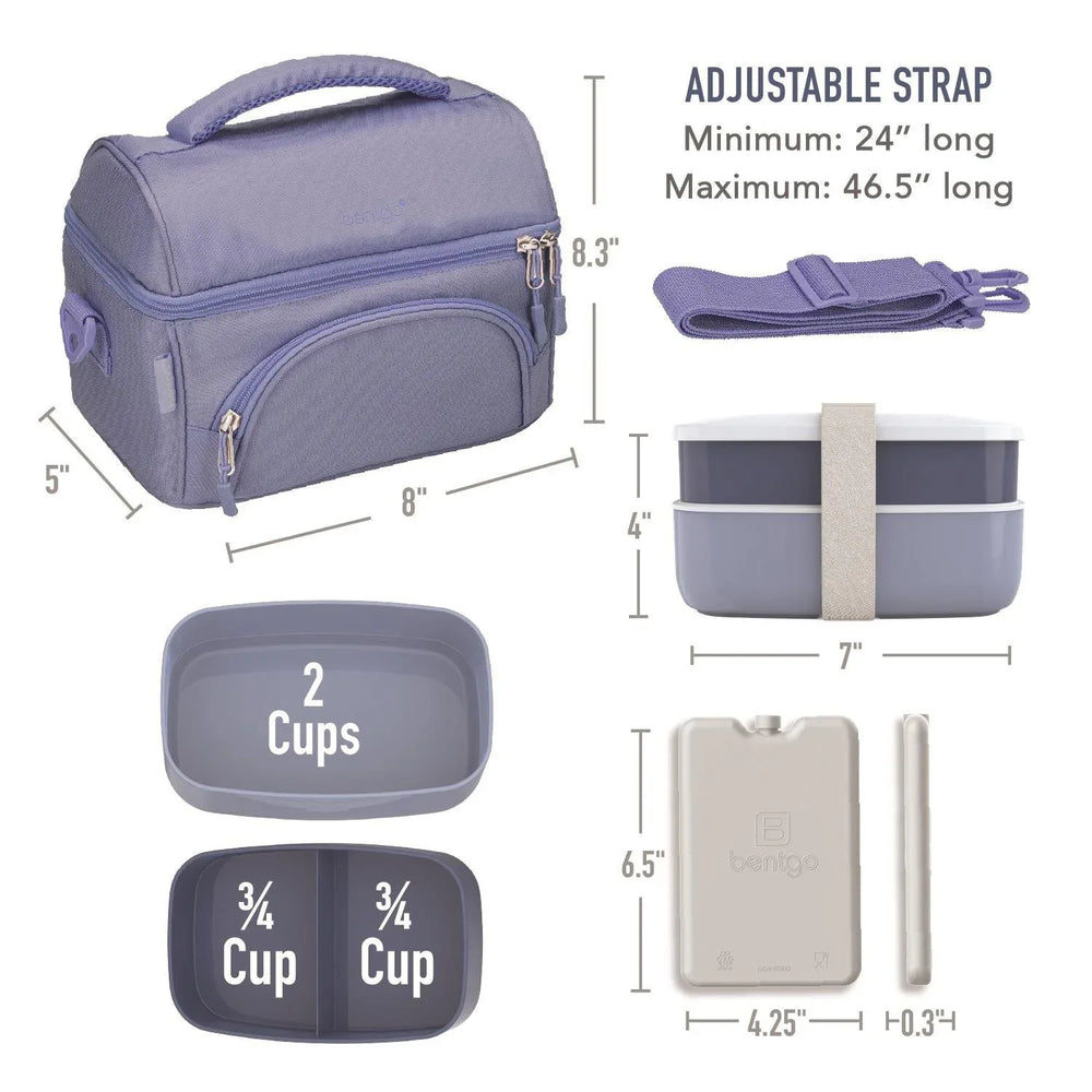 Bentgo 4-Piece Deluxe Set With Insulated Lunch Bag, Ice Packs & Bento Classic - USA MEGA SHOP